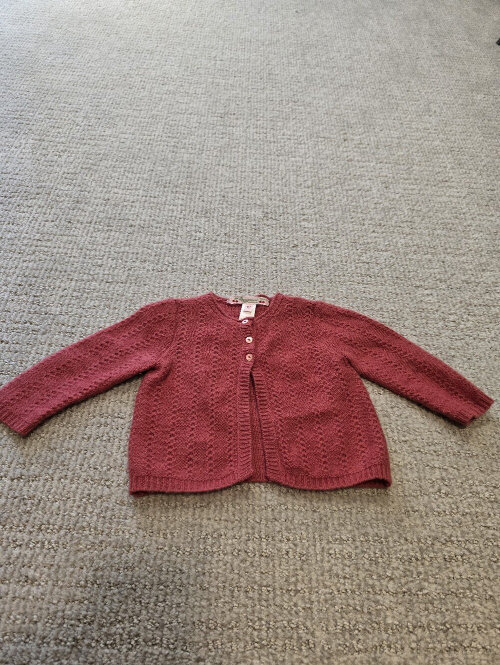 Bonpoint Cashmere Knit Baby Cardigan